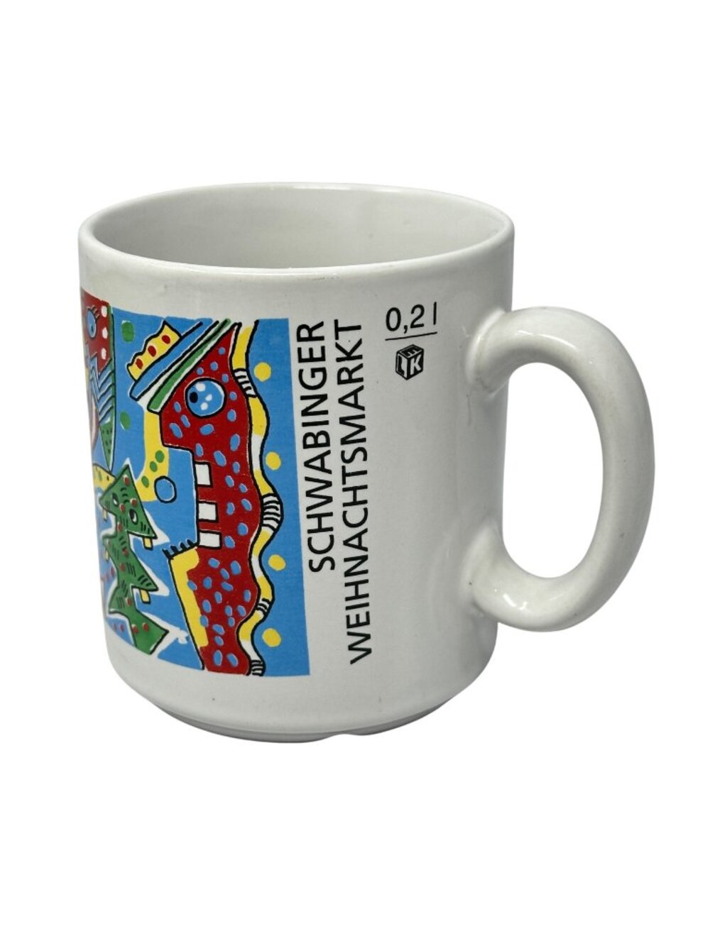 EbbE 97 Schwabinger Weihnachtsmarkt Ceramic Mug Colorful Abstract Design 0.21L